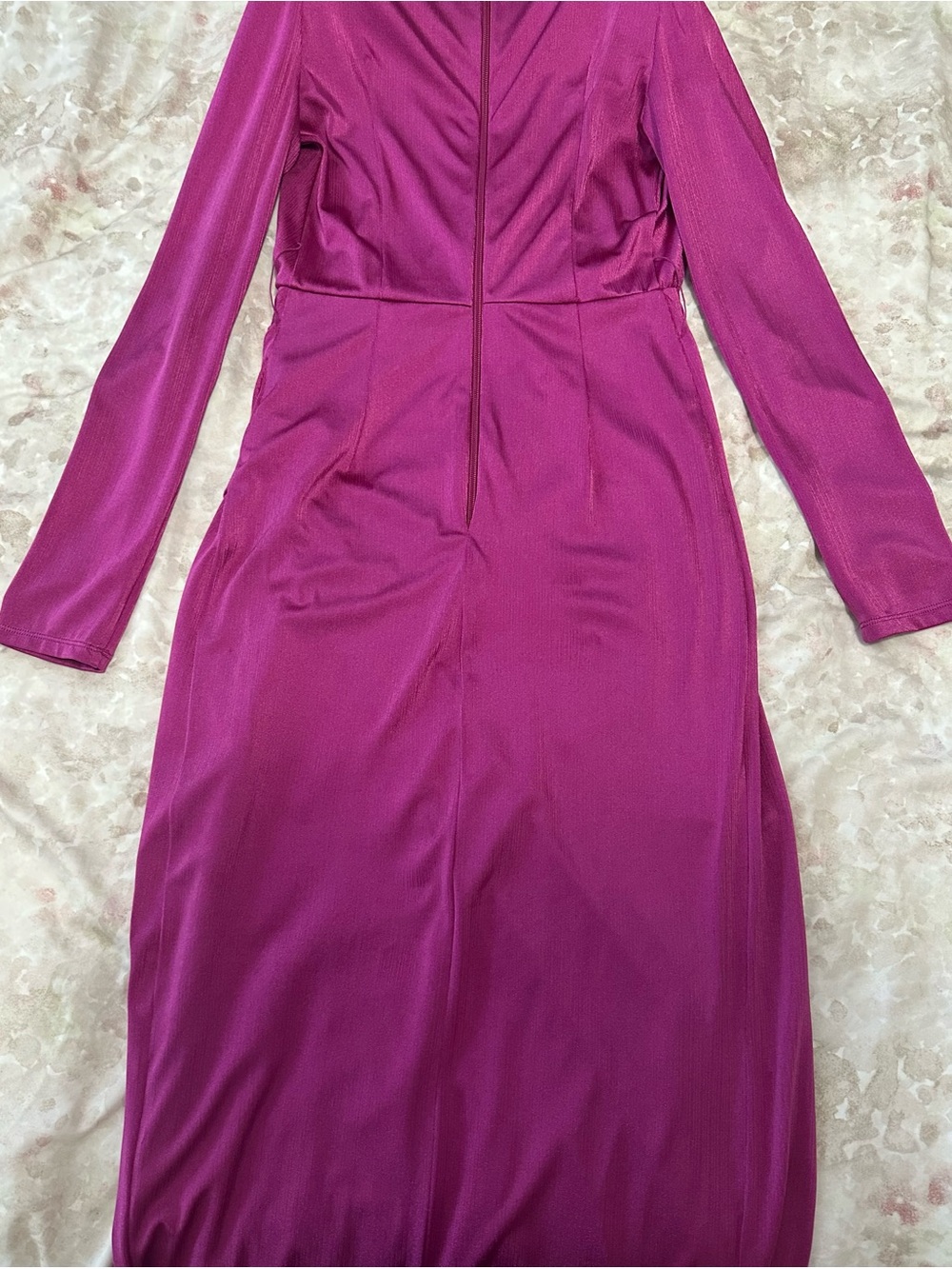 Bronx and Banco Magenta Wrap Maxi Dress with High Slit - Picture 15 of 16